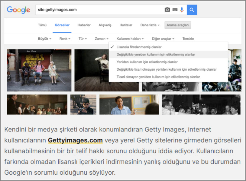 Getty Images Şikayet Haberi